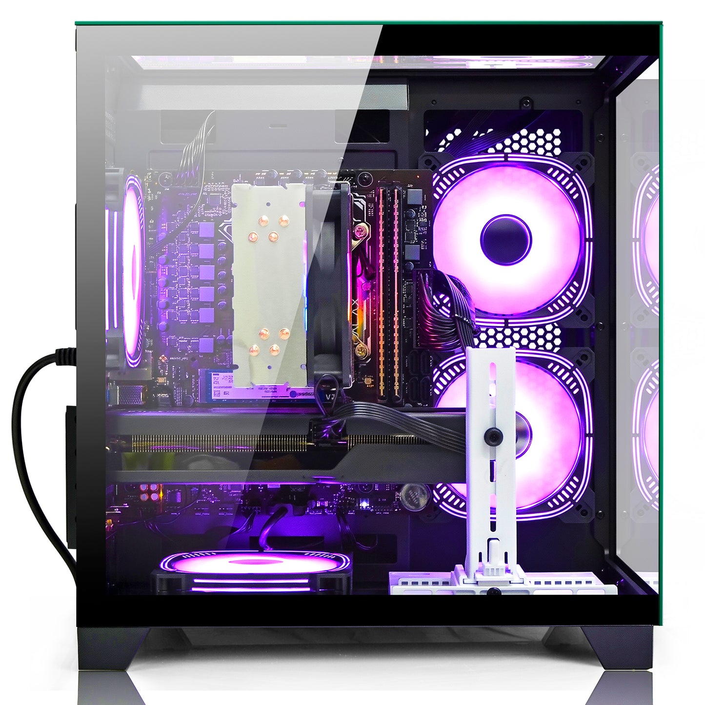 LXZ Gaming PC Desktop,Features AMD Ryzen 7 8700F 4.1 GHz (5.0 GHz Turbo), GeForce RTX 5060 (8G),32GB DDR5 RAM,1TB NVMe SSD,Supports WiFi 6,Prebuilt Gaming PC Tower