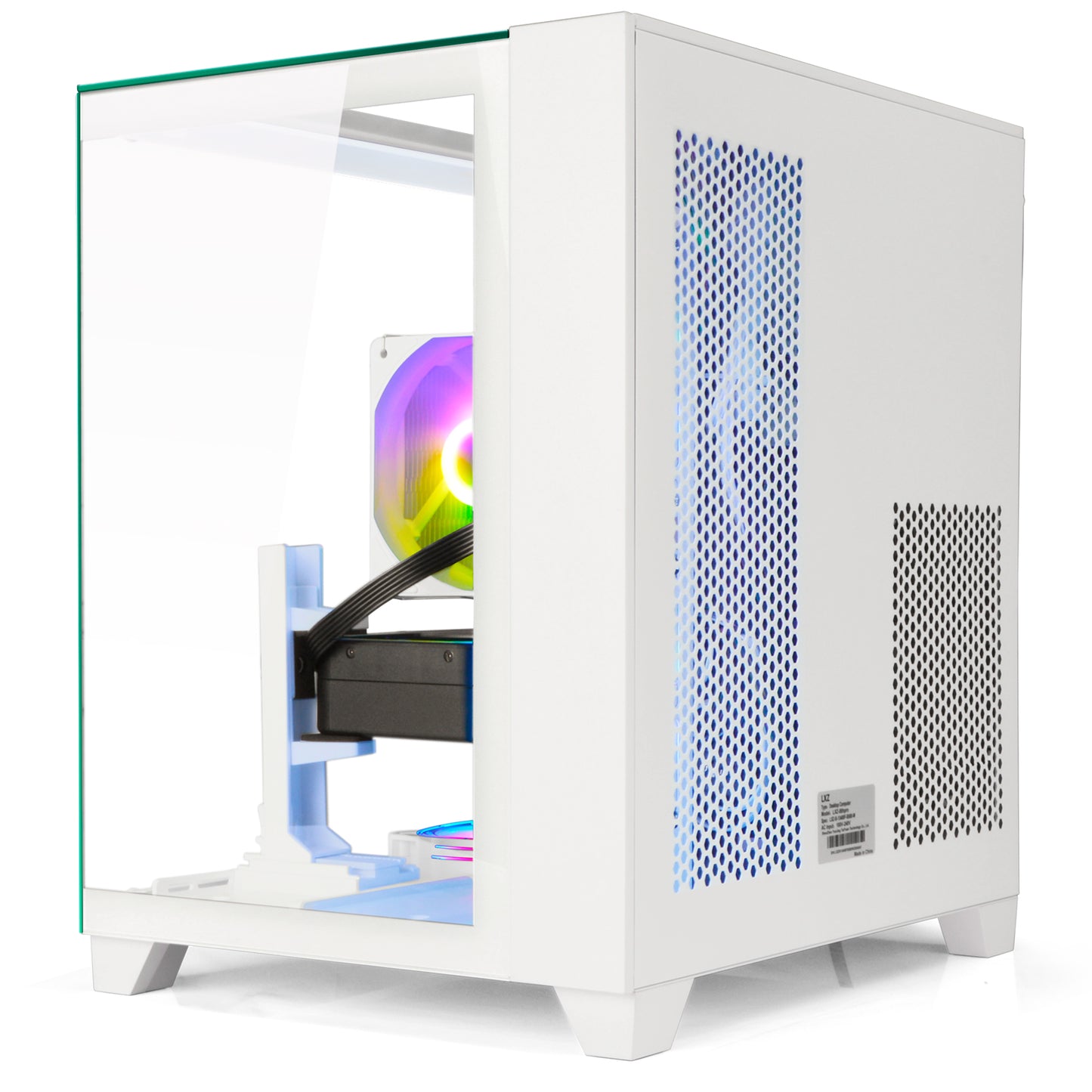 LXZ Gaming PC Desktop,Features AMD Ryzen 7 8700F 4.1 GHz (5.0 GHz Turbo), GeForce RTX 5060 (8G),32GB DDR5 RAM,1TB NVMe SSD,Supports WiFi 6,Prebuilt Gaming PC Tower
