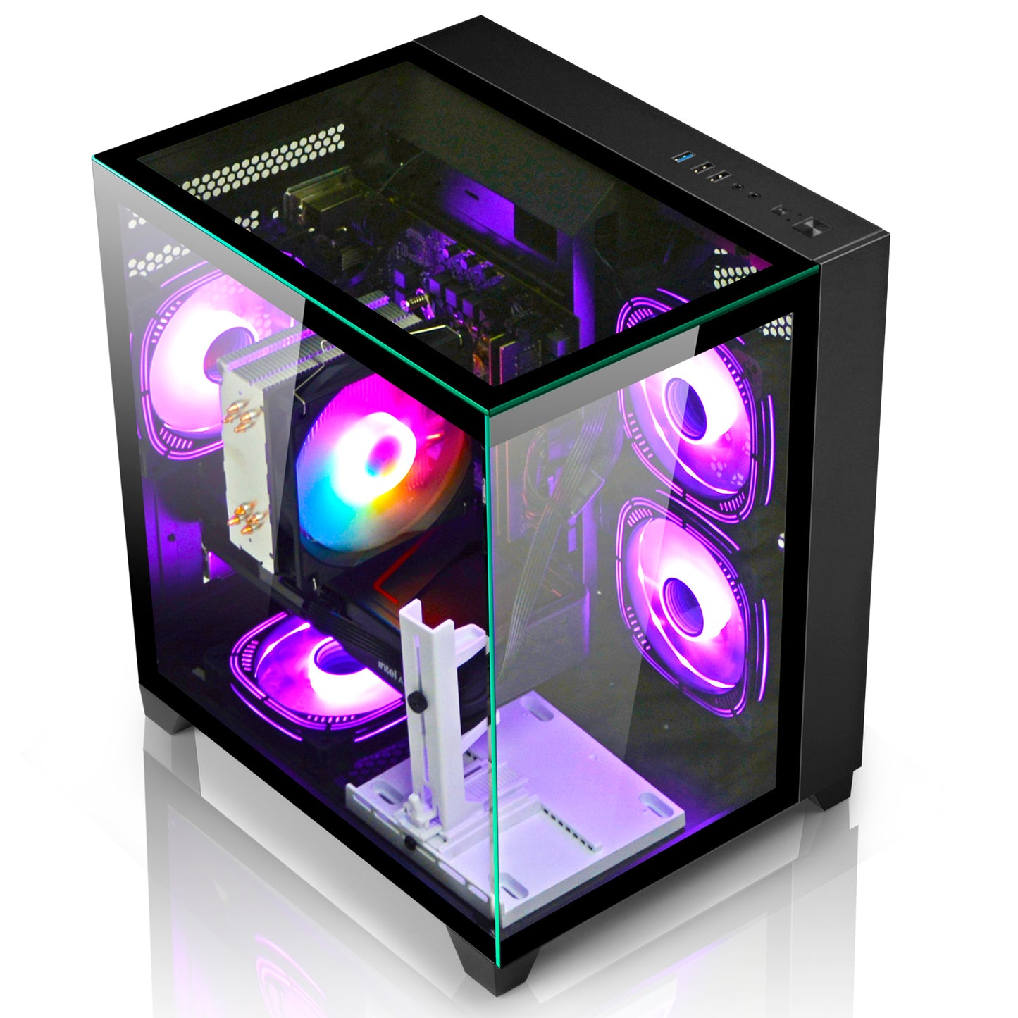 LXZ Gaming PC Desktop,Features AMD Ryzen 7 8700F 4.1 GHz (5.0 GHz Turbo), GeForce RTX 5060 (8G),32GB DDR5 RAM,1TB NVMe SSD,Supports WiFi 6,Prebuilt Gaming PC Tower