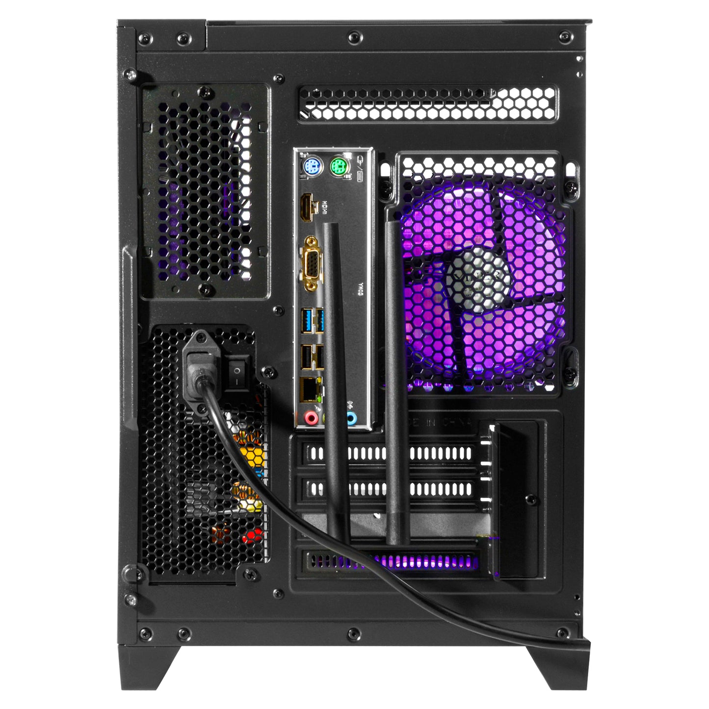 LXZ Gaming PC Desktop,AMD Ryzen 5 5600GT(6-Core,4.6GHz),16GB DDR4 3200MHz,1TB NVMe SSD,Supports WiFi 6,400W PSU,RGB Fans,Seaview-style PC case,Prebuilt Gaming PC Tower