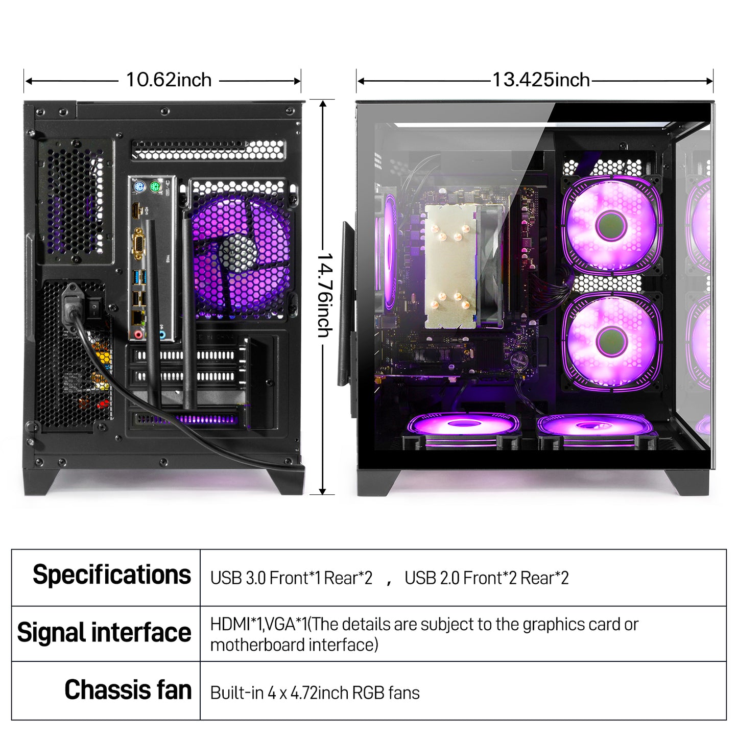 LXZ Desktop PC Computer Ryzen 5-5600GT BLACK