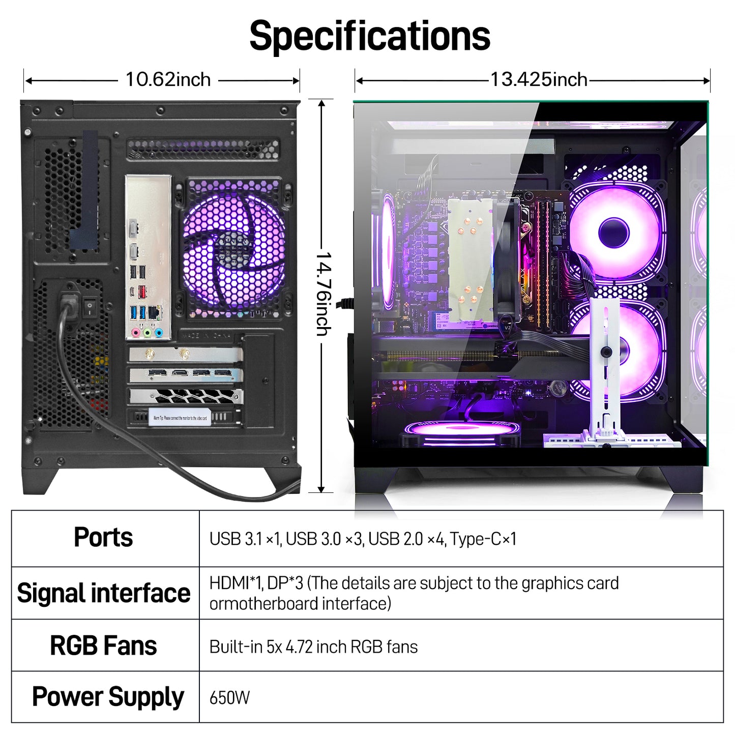 LXZ Gaming PC Desktop,Features AMD Ryzen 7 8700F 4.1 GHz (5.0 GHz Turbo), GeForce RTX 5060 (8G),32GB DDR5 RAM,1TB NVMe SSD,Supports WiFi 6,Prebuilt Gaming PC Tower