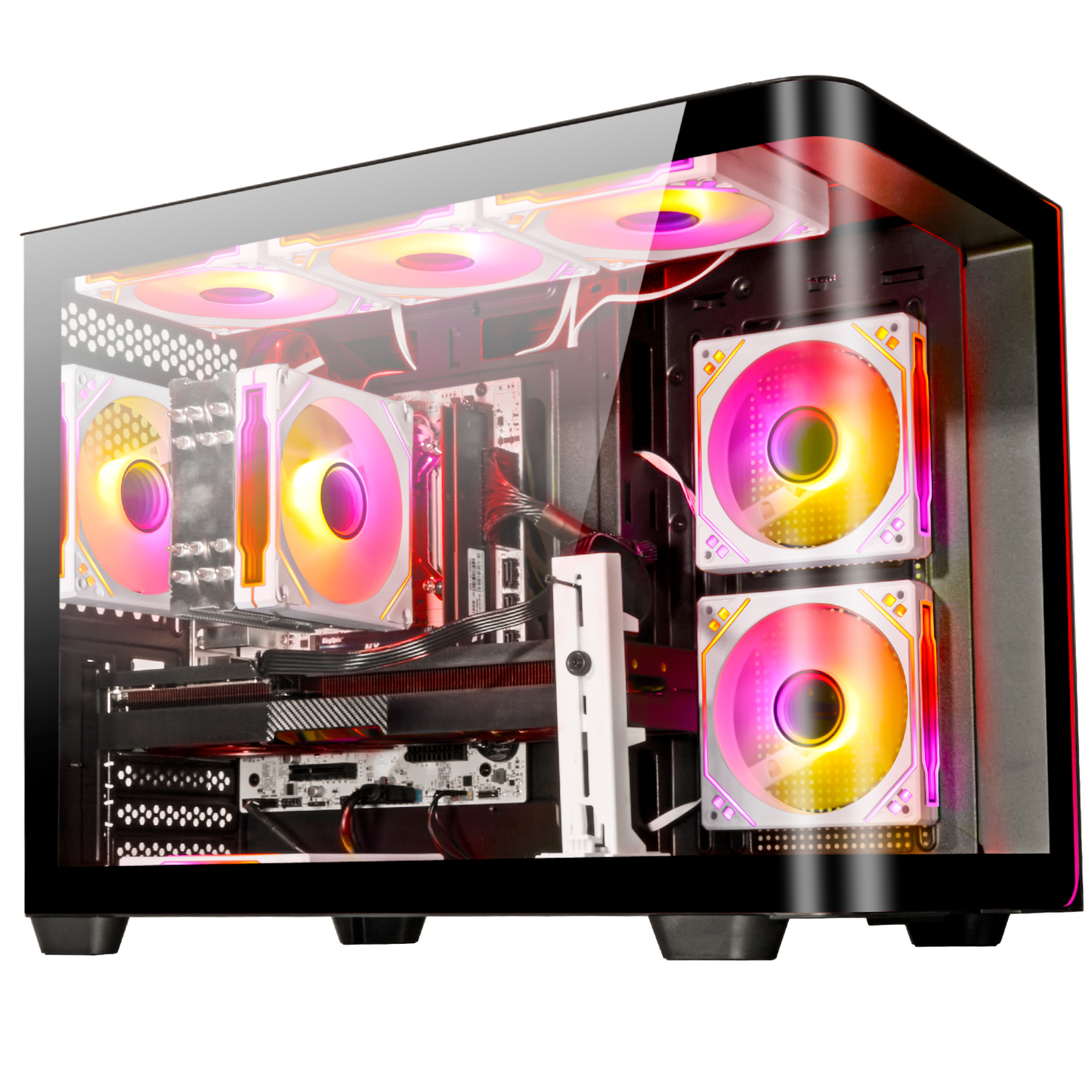 LXZ Gaming PC Desktop,Intel Core i9-13900HX, GeForce RTX 5060(8G),AI-Powered Performance,32GB DDR5 RAM,1TB NVMe SSD,Prebuilt Gaming PC Tower,Supports WiFi 6,Black