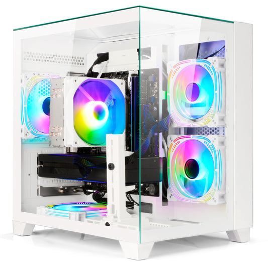LXZ Gaming PC Desktop Ryzen 7 8700F | AMD Radeon RX 7650GRE 8GB WHITE