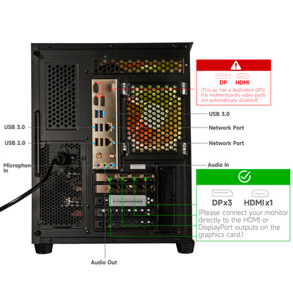 LXZ Gaming PC Desktop,Intel Core i9-13900HX, GeForce RTX 5060(8G),AI-Powered Performance,32GB DDR5 RAM,1TB NVMe SSD,Prebuilt Gaming PC Tower,Supports WiFi 6,Black