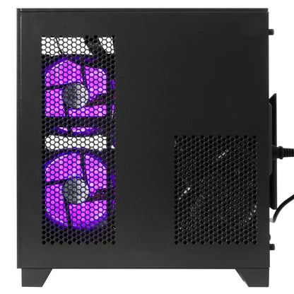 LXZ Gaming PC Desktop,AMD Ryzen 5 5600GT(6-Core,4.6GHz),16GB DDR4 3200MHz,1TB NVMe SSD,Supports WiFi 6,400W PSU,RGB Fans,Seaview-style PC case,Prebuilt Gaming PC Tower