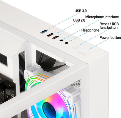 LXZ Gaming PC Desktop Core I7-14700KF, RTX 4070 12G, 32G DDR5 RAM, 1TB NVME SSD
